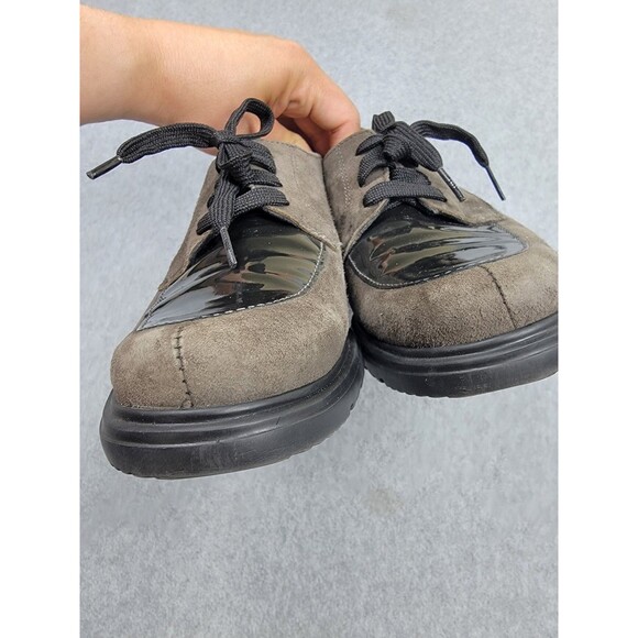 Munro Shoes Womens Size 6.5 Narrow Suede Patent Leather Lace Up Comfort Oxford - Picture 12 of 14